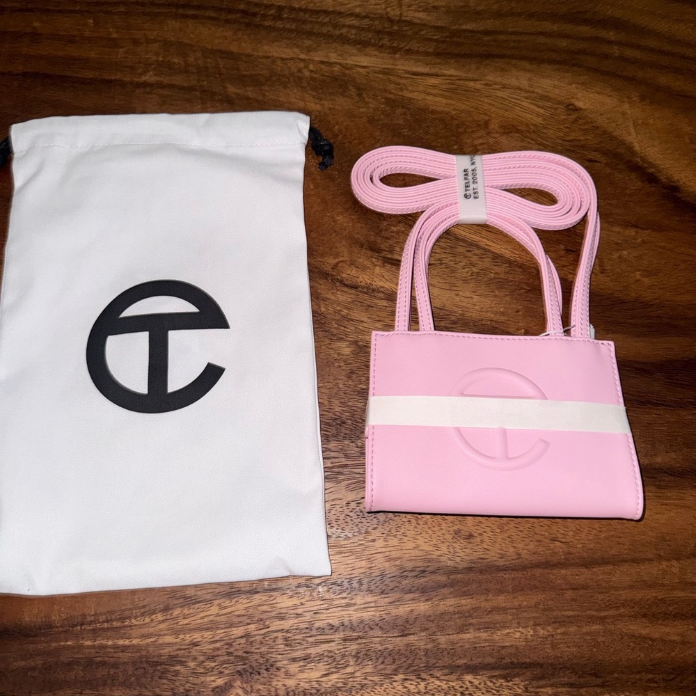 Telfar Bubblegum Pink Mini Shopping Bag with Detachable Strap